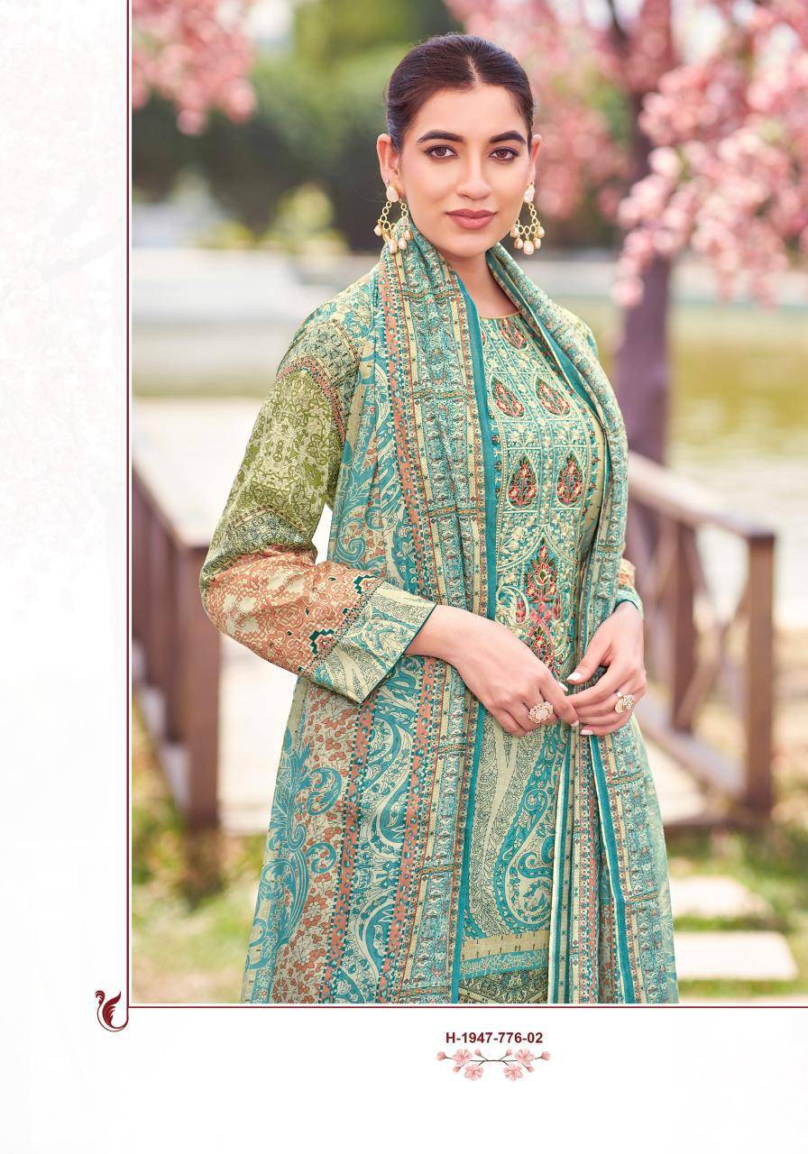 Alok suit rihaana 14 karachi cotton dress material wholesale